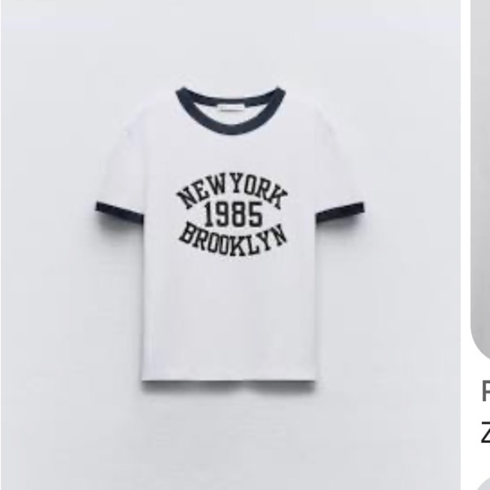 ISO Zara Brooklyn 1985 White and BlackT-Shirt